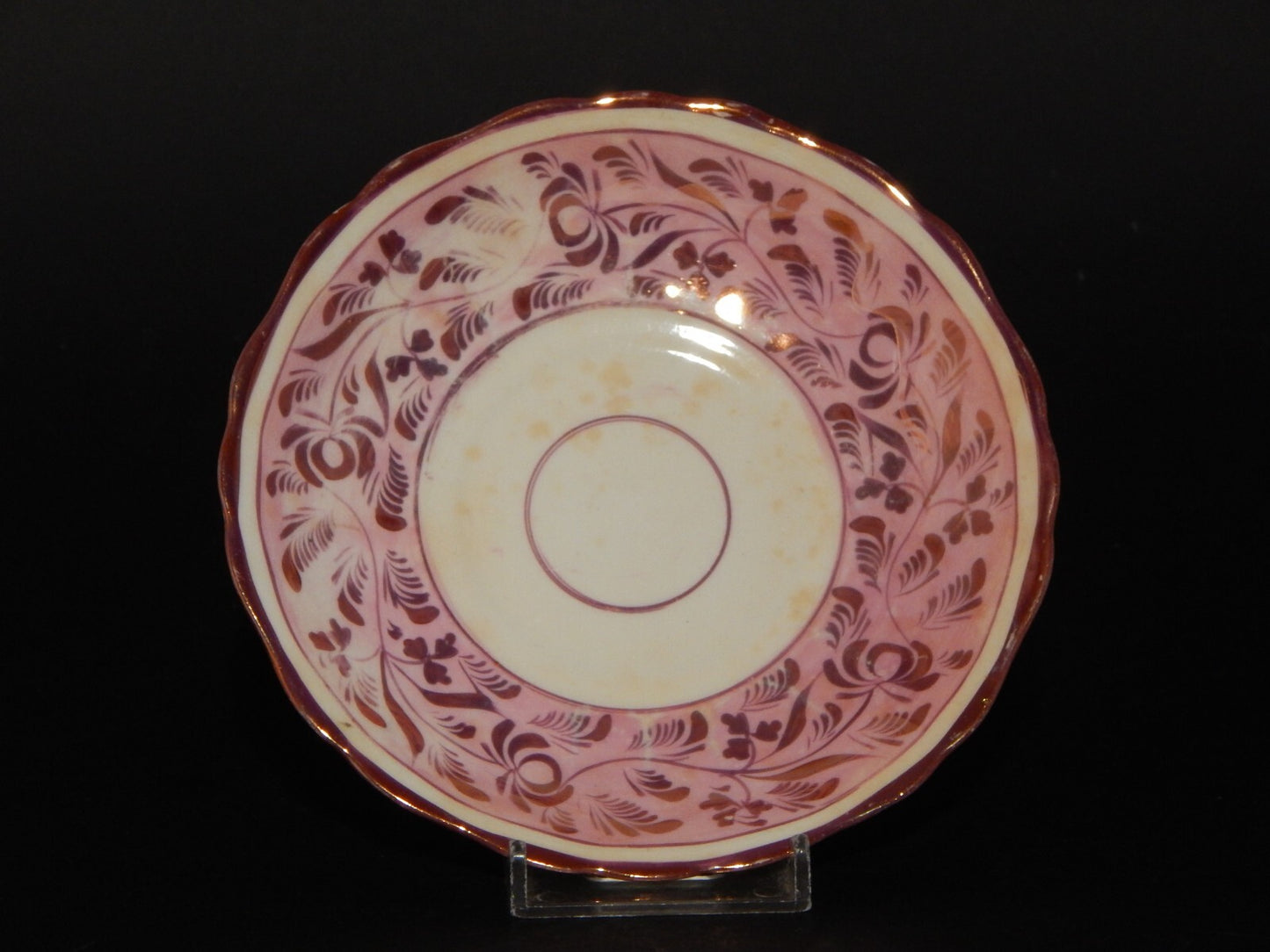 ANTICA GEORGIANA TAZZA TE' PORCELLANA LUSTRO ROSA STAFFORDSHIRE X245