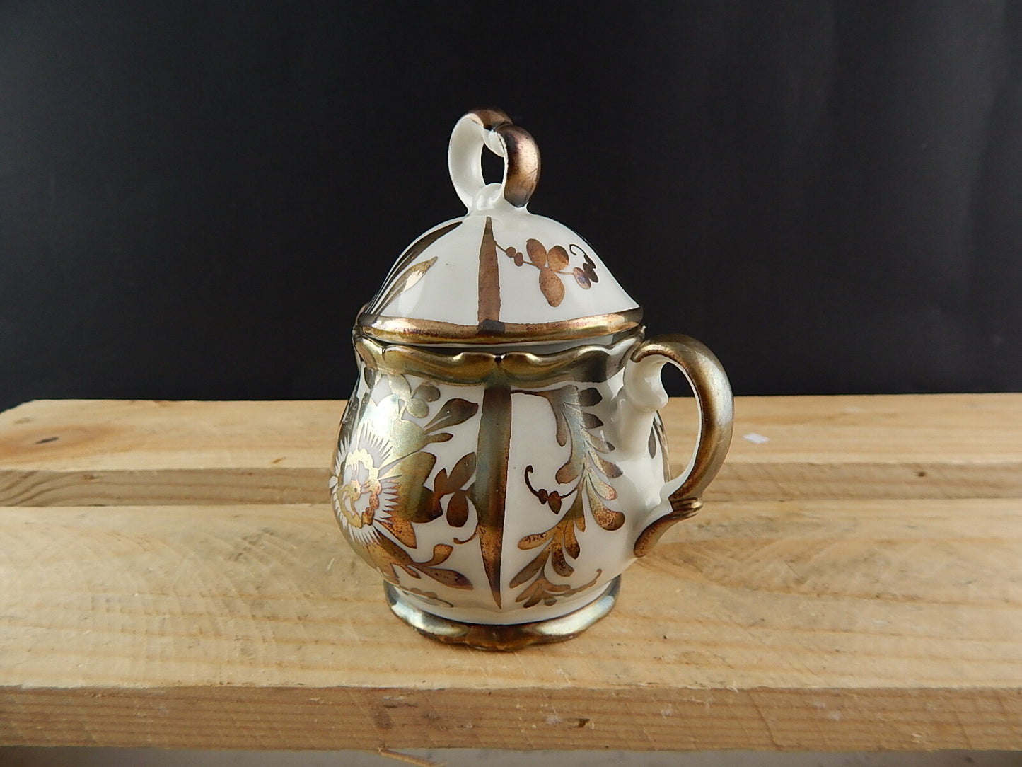 ANTICA ZUCCHERIERA POTICHE PORCELLANA BAVARIA ART NOUVEAU DIPINTA ARGENTO 925