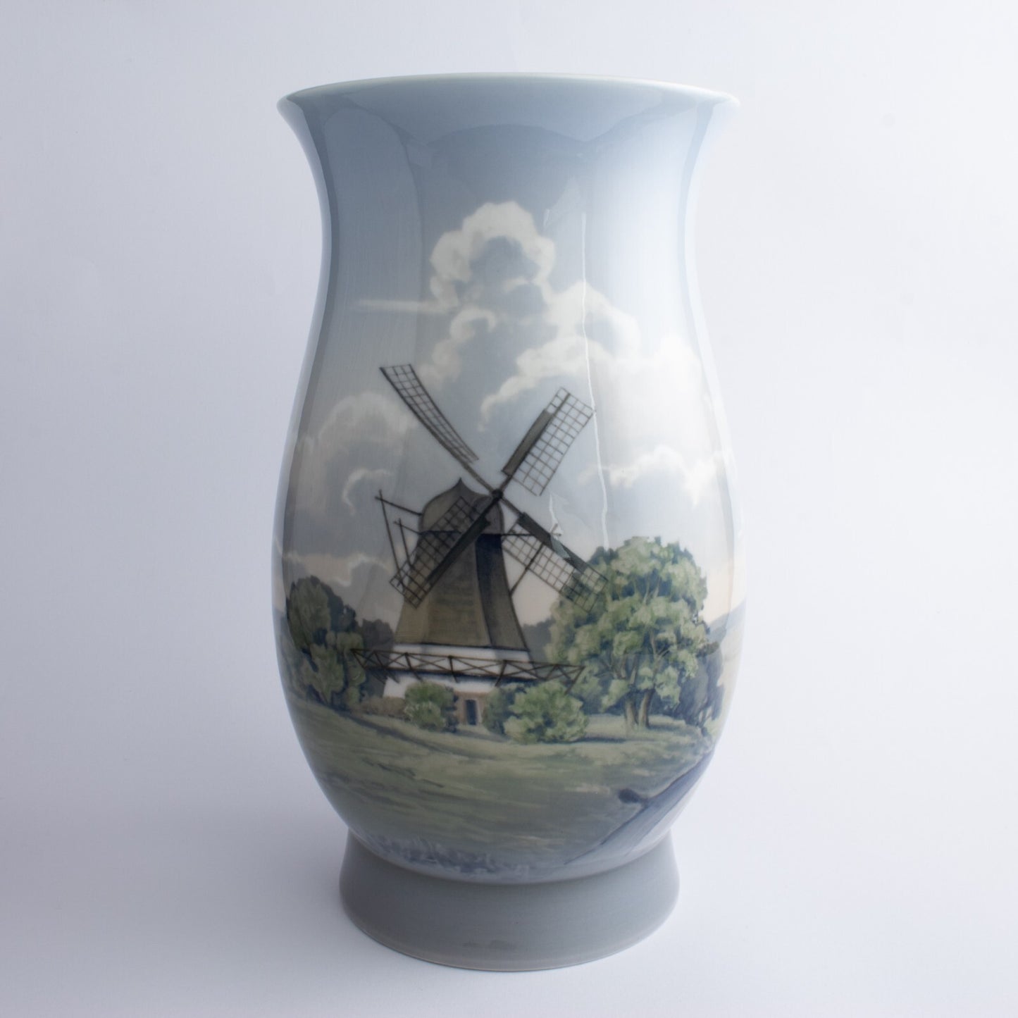 VASO GRANDE PORCELLANA ROYAL COPENHAGEN BING&GRONDAHL "Mulino Campagna" 8708-440