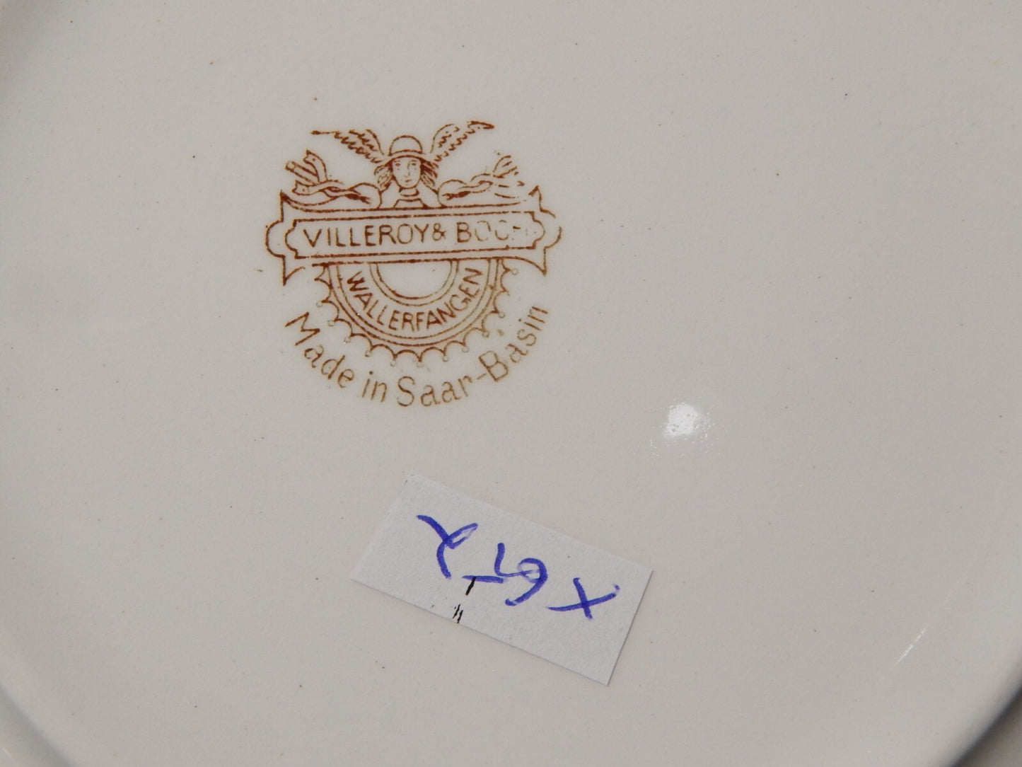 ANTICO 1920 PIATTO FONDO PORCELLANA VILLEROY&BOCH SAAR BASIN ASIATIC PHEASANT #