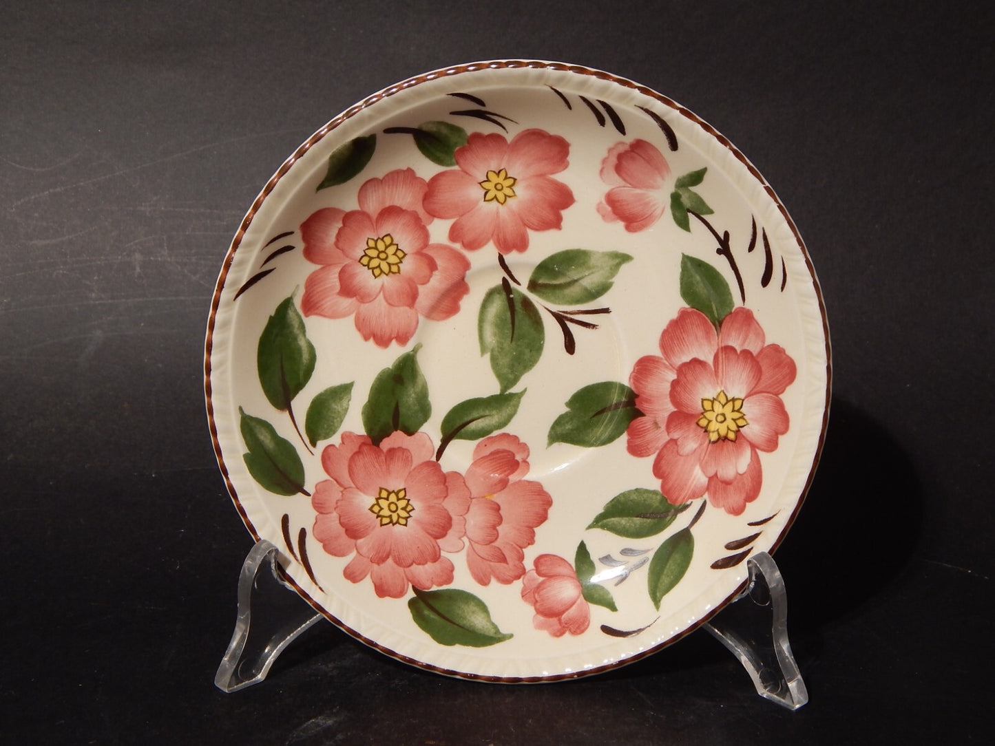RETRO' RARA TAZZA TE' CERAMICA POTTERY WOOD&SONS DISEGNO "IRISH ROSE"