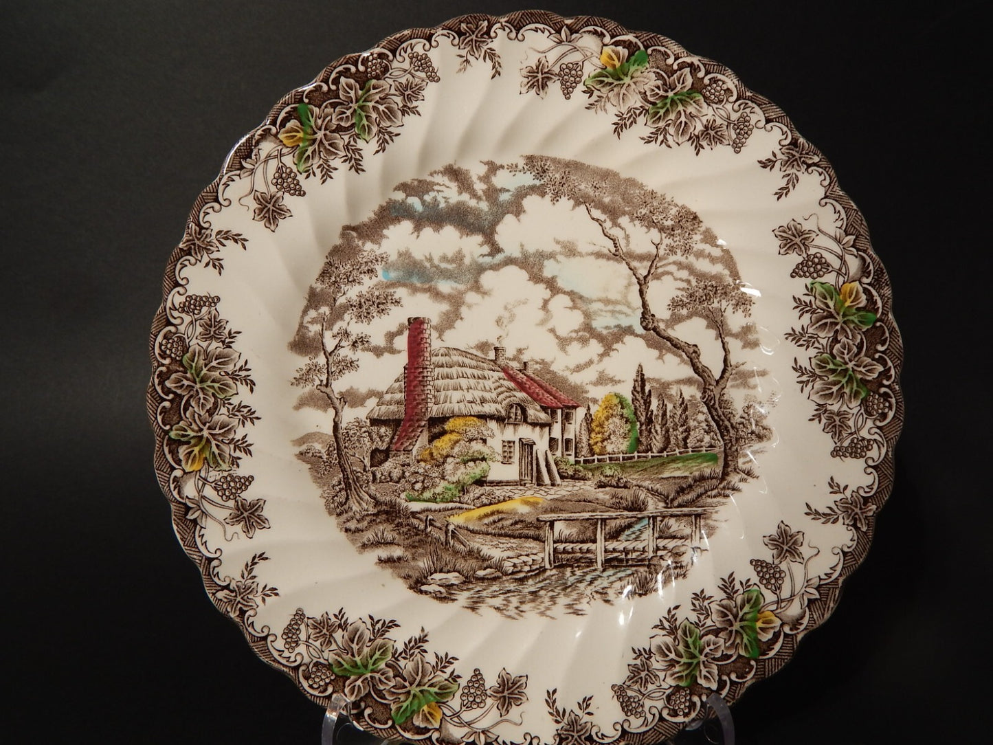 PIATTO PORCELLANA VINTAGE THE BROOK MYOTT STAFFORDSHIRE ENGLAND TENNYSON