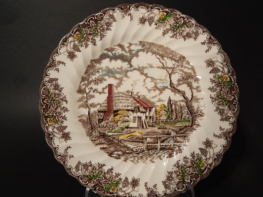 PIATTO PORCELLANA VINTAGE THE BROOK MYOTT STAFFORDSHIRE ENGLAND TENNYSON