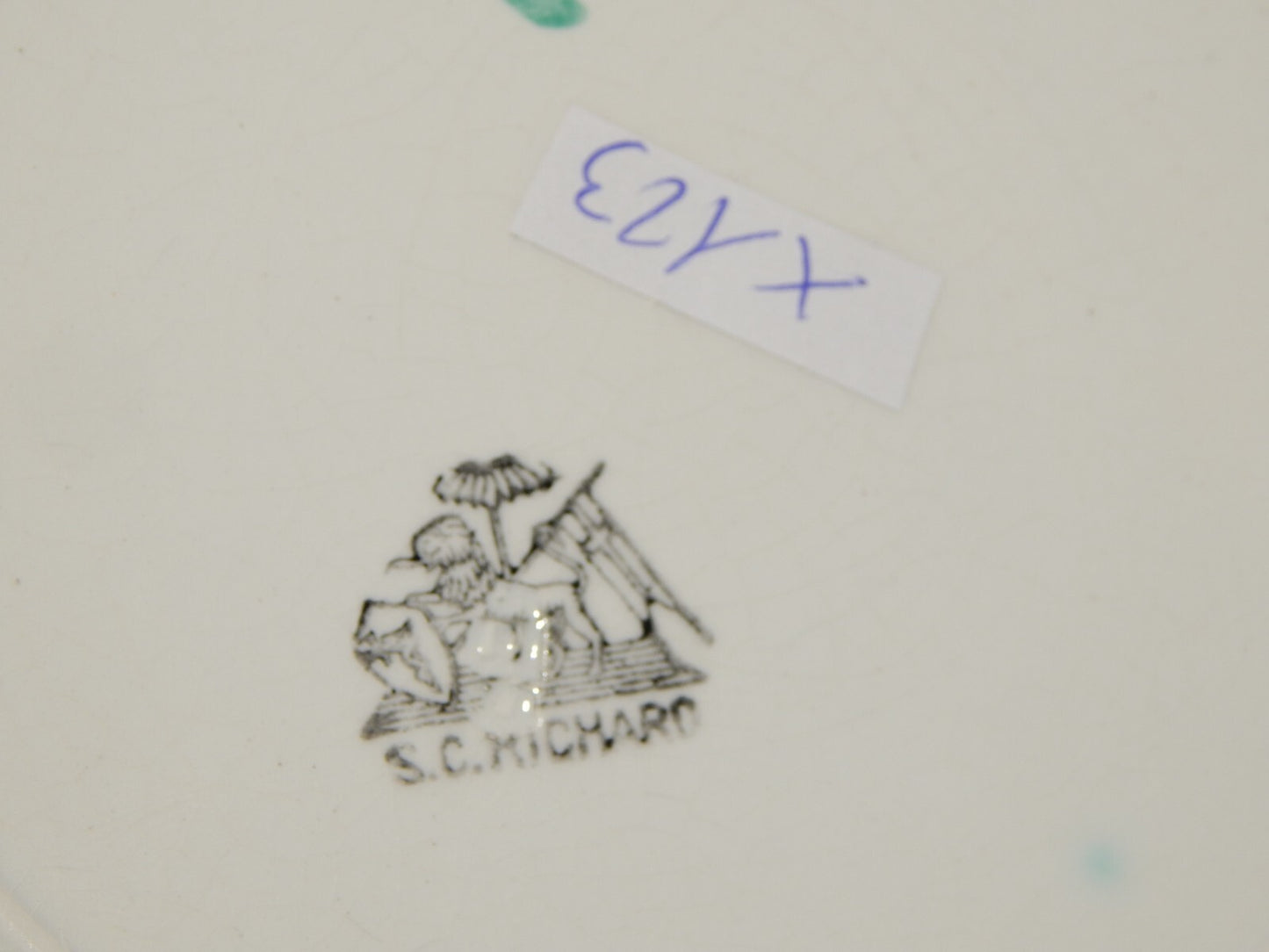 ANTICO PIATTO CERAMICA RICHARD MILANO DECORO SCENA BUCOLICA PRIMO 900