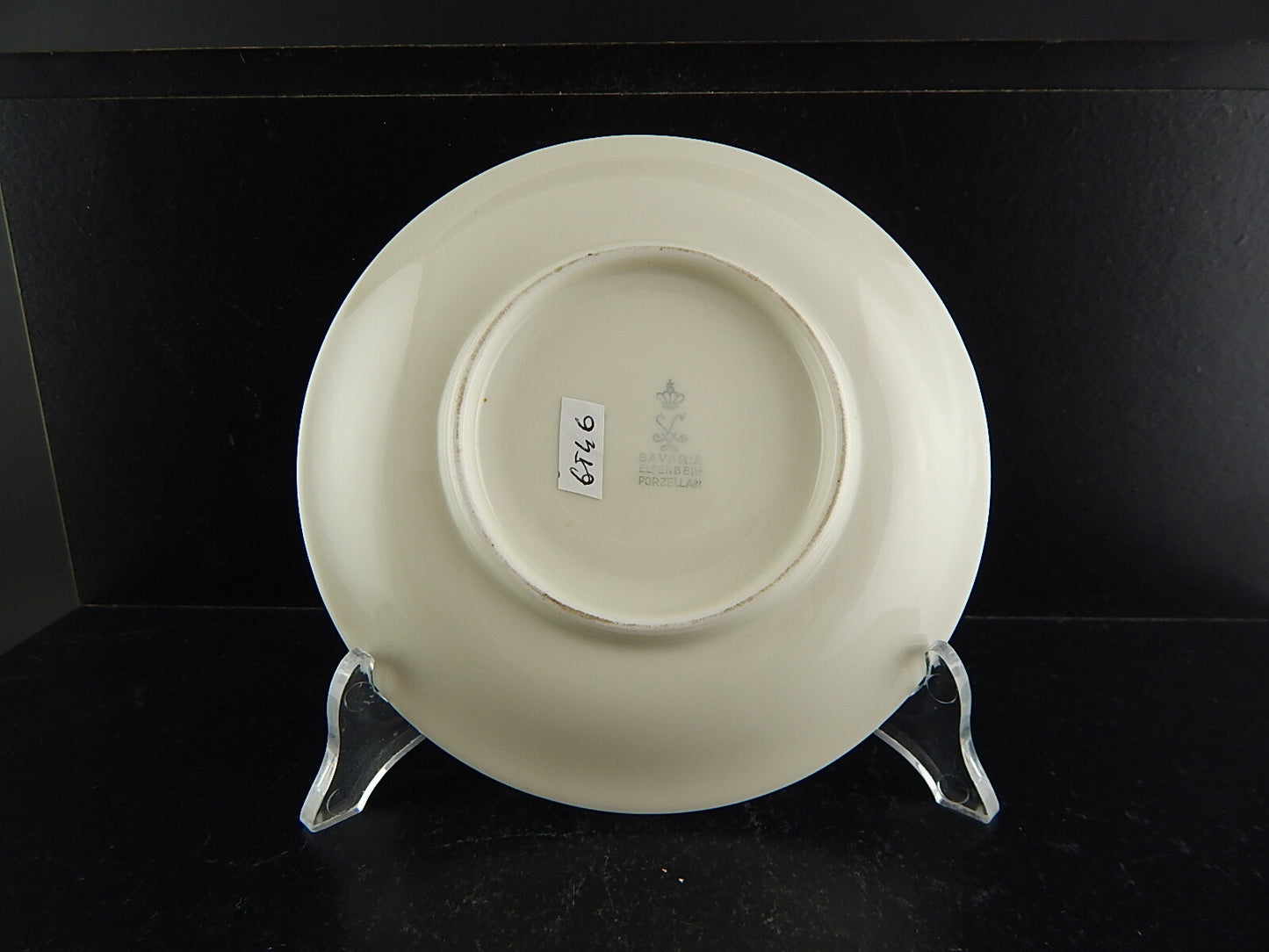 ANTICA TAZZA DA TÈ ART DECO PORCELLANA AVORIO ROSE ORO BAVARIA OSCAR SCHALLER