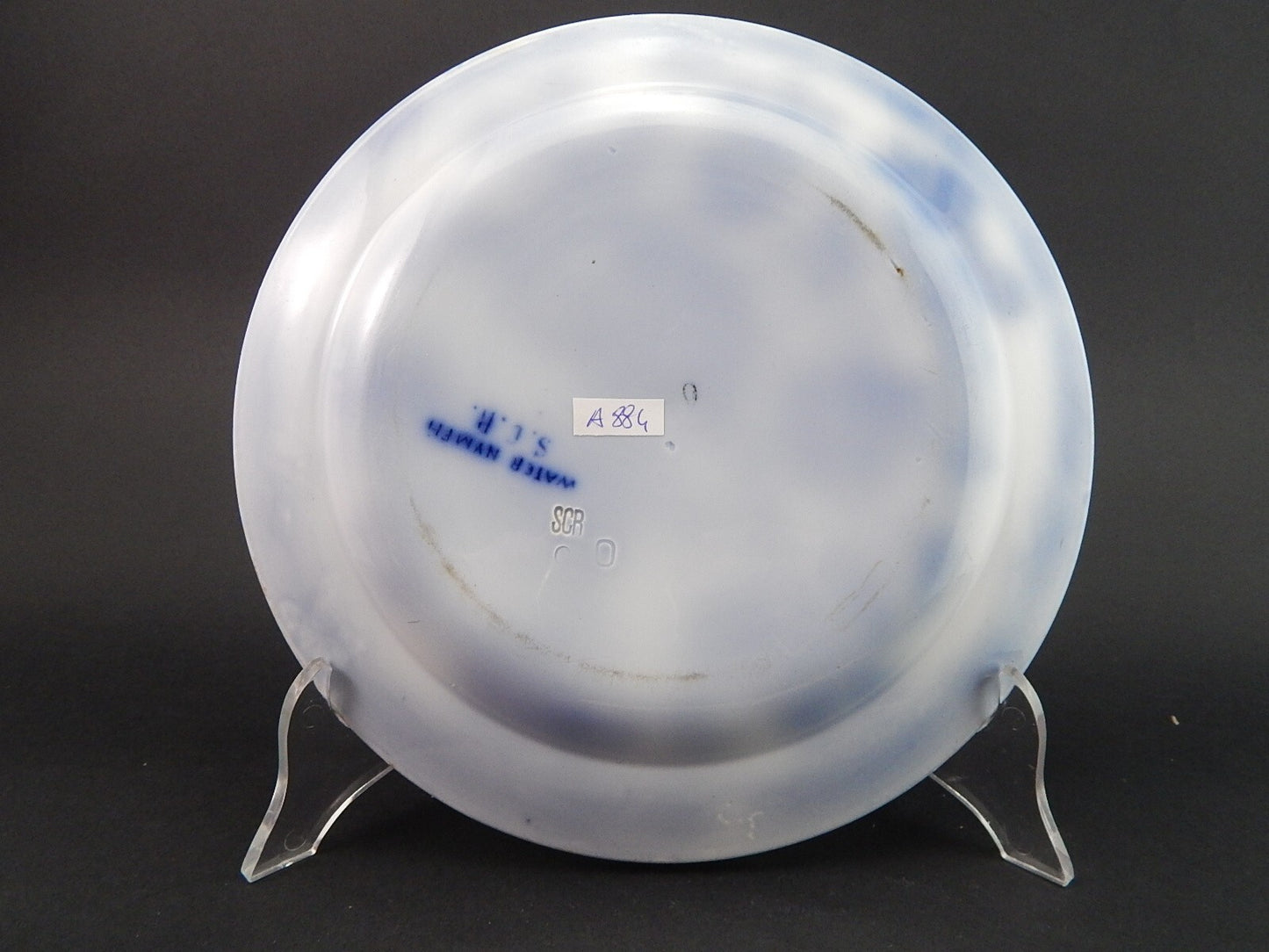 ANTICO PIATTO NINFEE CERAMICA RICHARD MILANO FINE 800 FLOW BLUE WATER NYMPH A884