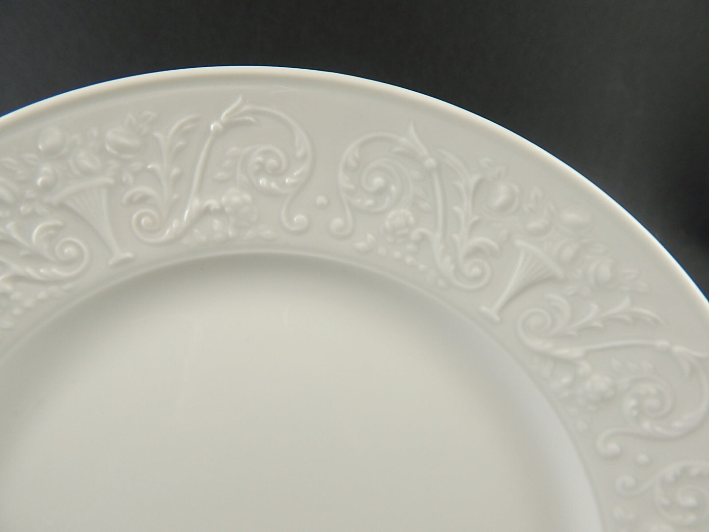 SERVIZIO 12 PIATTI LIMOGES RAYNAUD WASHINGTON PORCELLANA BIANCA DECORO ARABESCHI