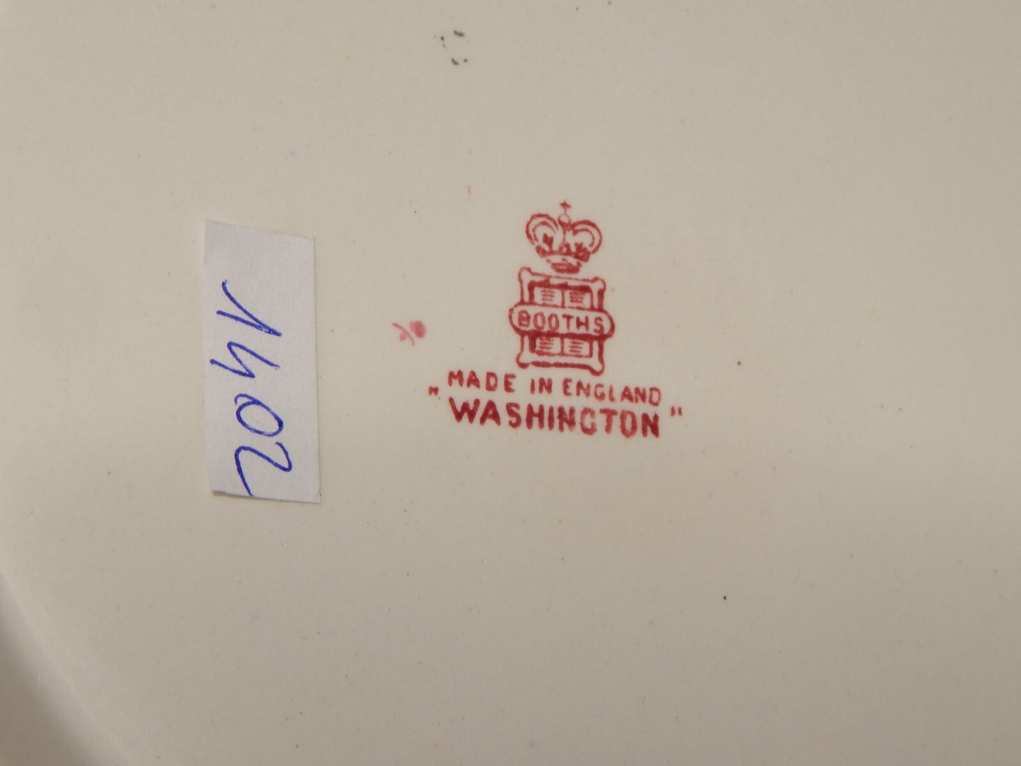 ANTICA GRANDE ZUPPIERA CENTROTAVOLA BOOTHS WASHINGTON SEMI-PORCELLANA INGLESE