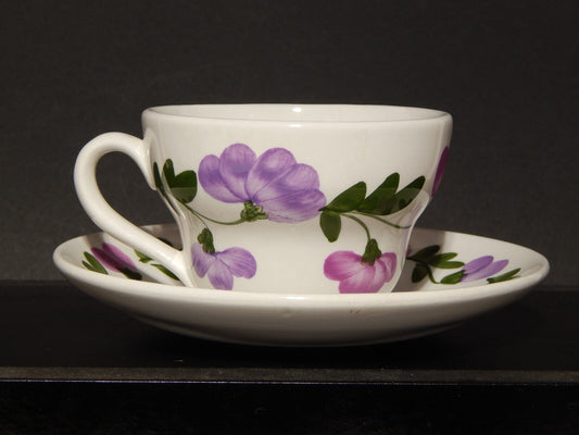 VINTAGE SCODELLA TAZZA COLAZIONE DECORATA A MANO CERAMICA RICHARD GINORI MONDOVÌ