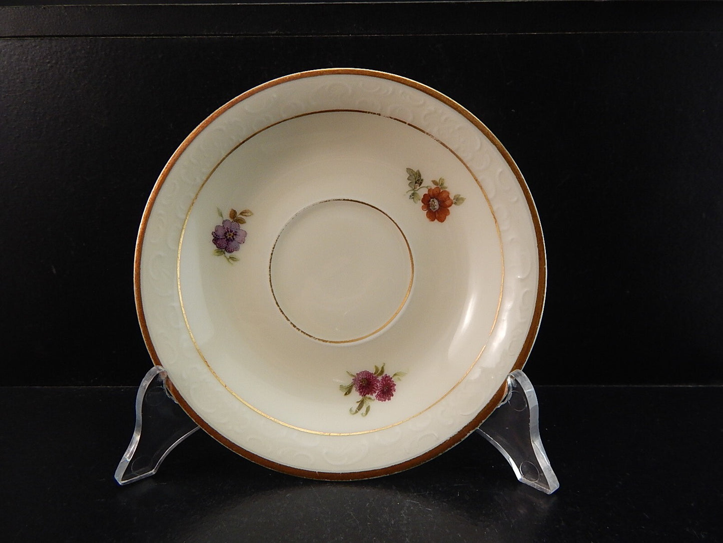 ANTICA TAZZA KPM COPENHAGEN PORCELLANA BOUQUET DI FIORI E ORO DEL 1924 #1209