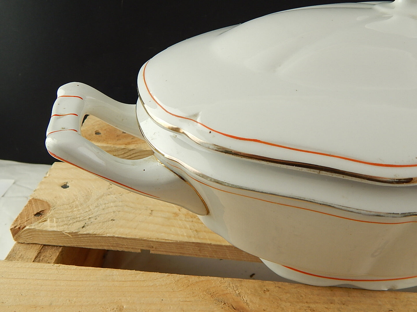 ANTICA RARA ZUPPIERA CENTROTAVOLA PORCELLANA SOCIETÀ CERAMICA REVELLI LAVENO