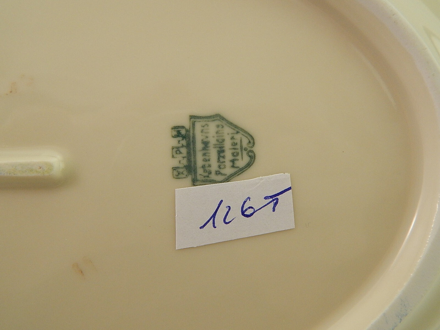 ANTICO KPM COPENHAGEN ROCAILLE VASSOIO PORCELLANA DEL 1924 CM 28 x 20