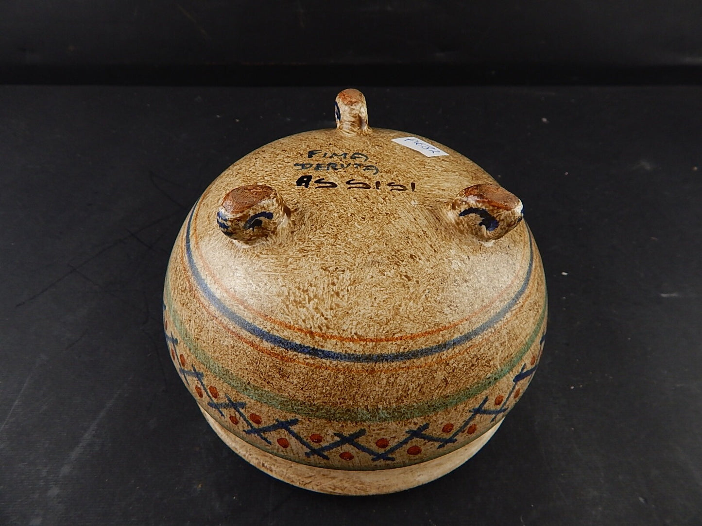 SCATOLA COFANETTO PORTA GIOIE CERAMICA MAIOLICHE ARTISTICHE DERUTA FIMA ASSISI