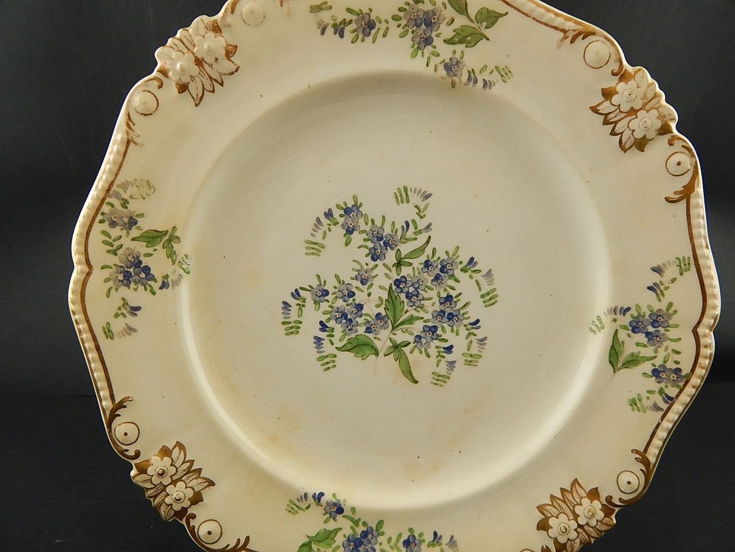 ANTICO RARO PIATTO COLLEZIONE CERAMICA INGLESE PRIMO 800 ROYAL RED CROWN DERBY