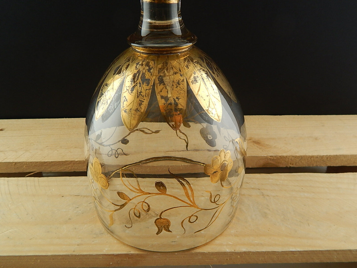 COLLEZIONE GRANDE CALICE COPPA VASO VETRO SOFFIATO MURANO INCLUSIONE FOGLIA ORO