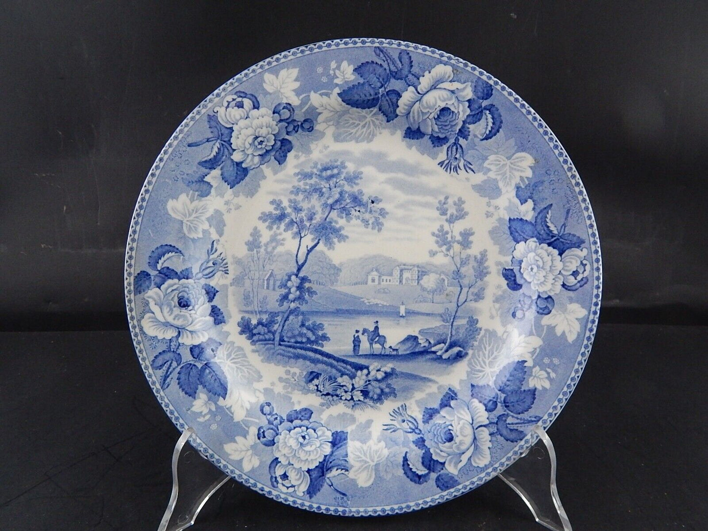 ANTICO COLLEZIONE RARISSIMO PIATTO PORCELLANA WEDGWOOD META' 800 VITTORIANO #