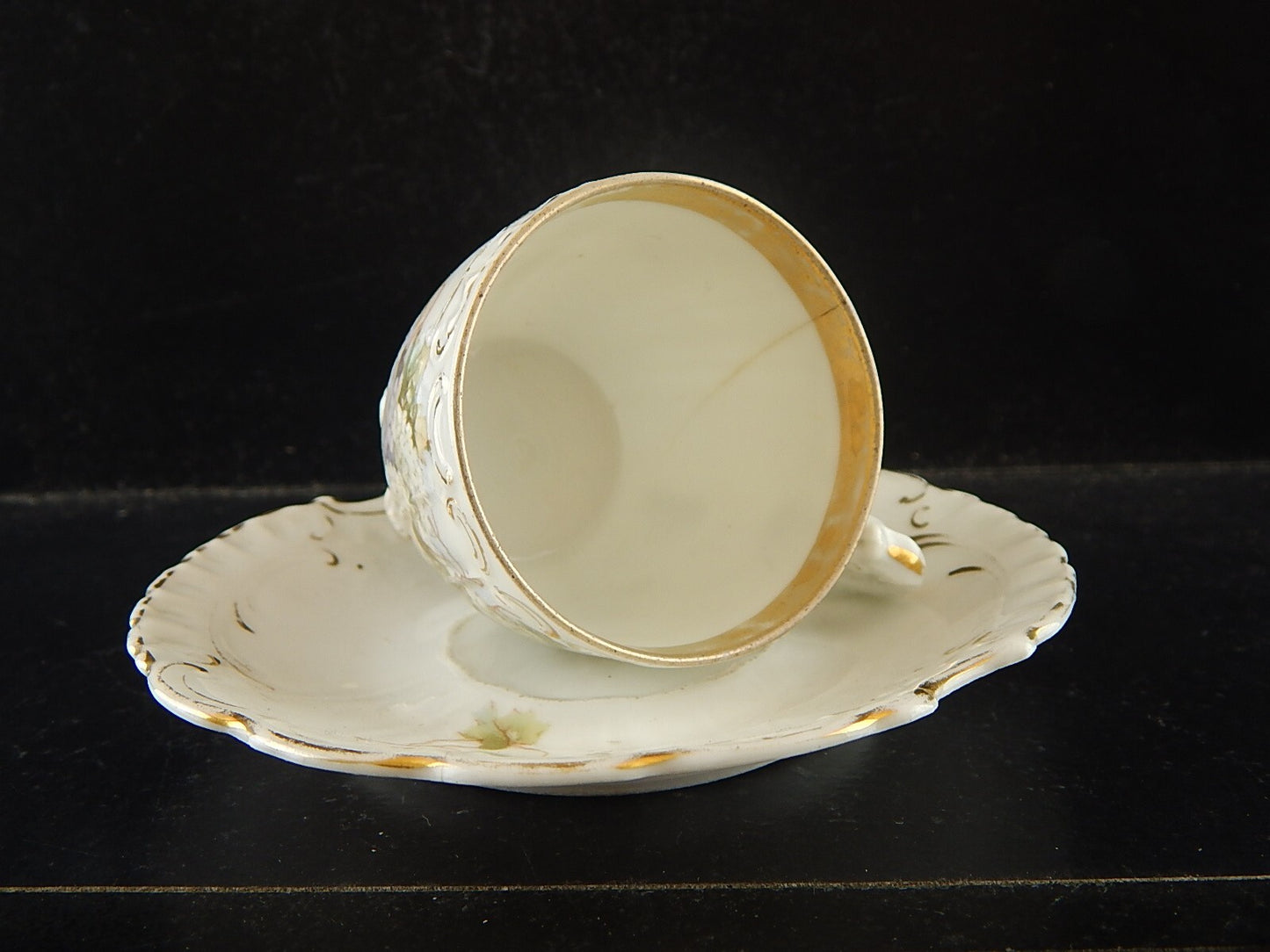 ANTICA PREZIOSA TAZZINA PORCELLANA BOEMA ART NOUVEAU PFEIFFER LOWENSTEIN A84