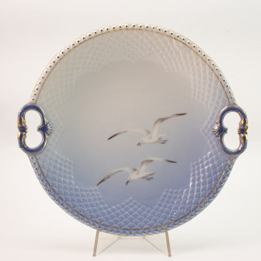 PIATTO PORTATA ROTONDO 26 CM PORCELLANA ORO ZECCHINO GABBIANI BING&GRONDAHL 304
