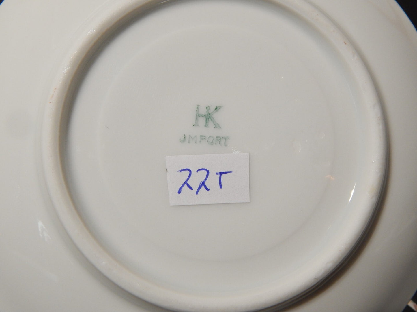 ANTICA RETRO' PREZIOSA TAZZINA PORCELLANA COLORE ARANCIO E ORO