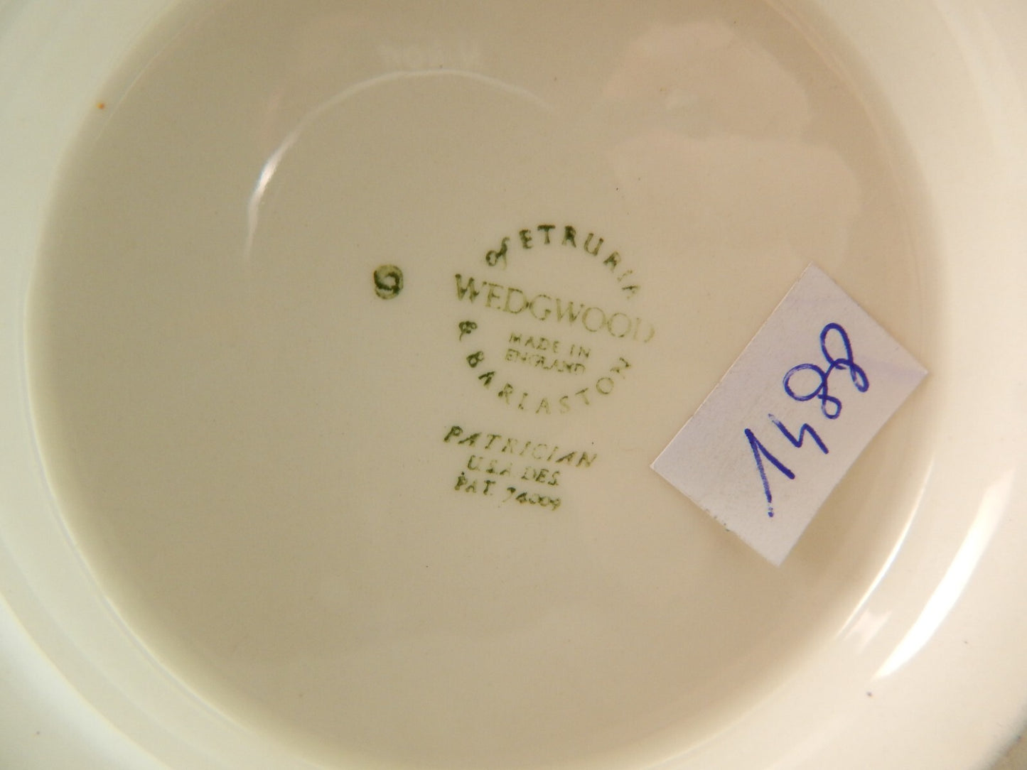 ANTICA TAZZA TÈ CON PIATTINO CERAMICA WEDGWOOD ETRURIA BARLASTON PATRICIAN #