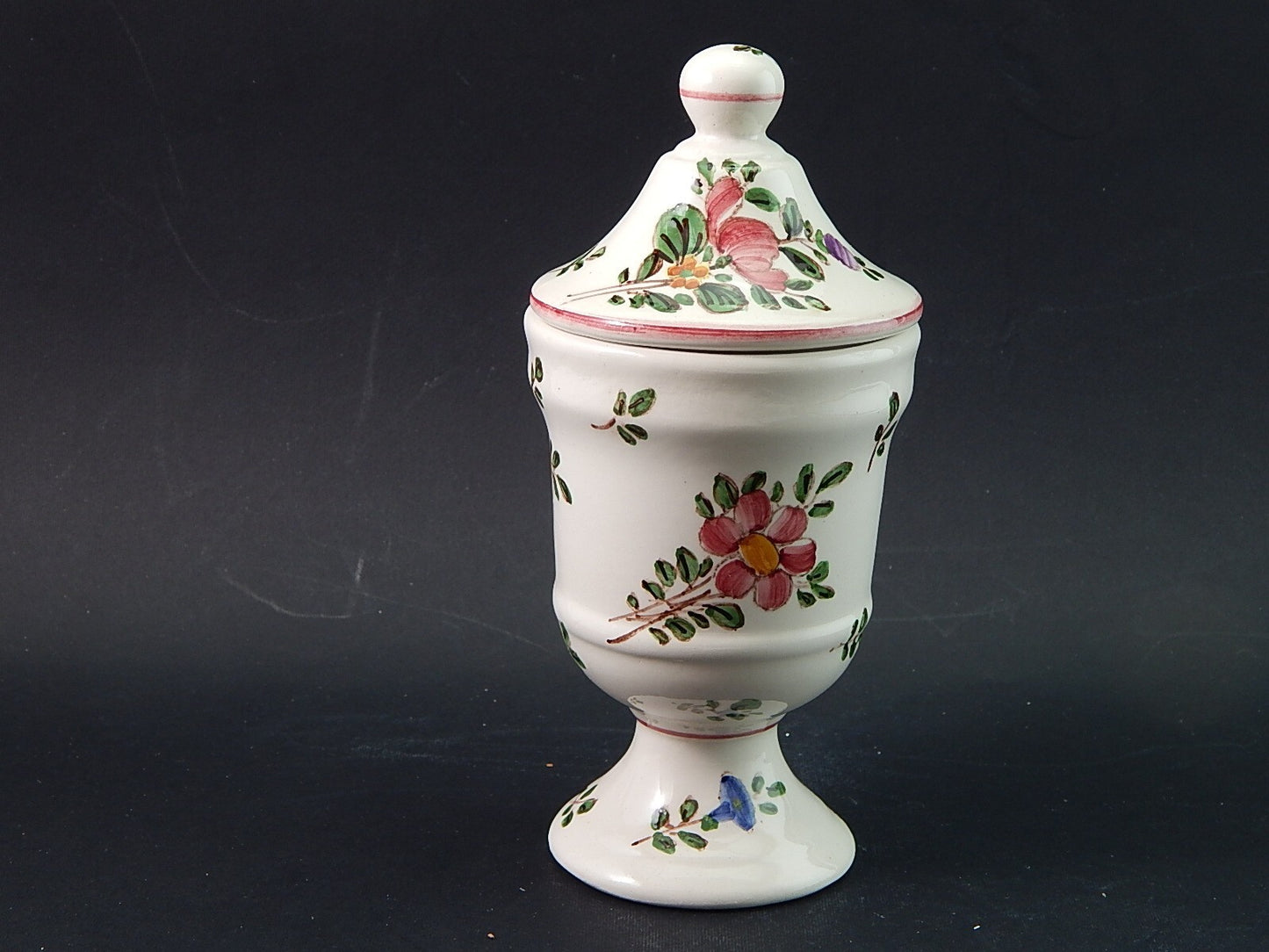 VINTAGE ALBARELLO VASO MAIOLICA CERAMICA PAGANI VECCHIA LODI DIPINTO MANO #1927