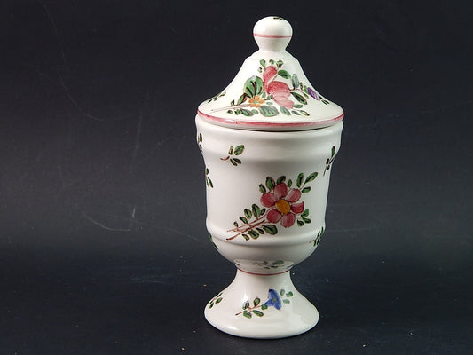 VINTAGE ALBARELLO VASO MAIOLICA CERAMICA PAGANI VECCHIA LODI DIPINTO MANO #1927