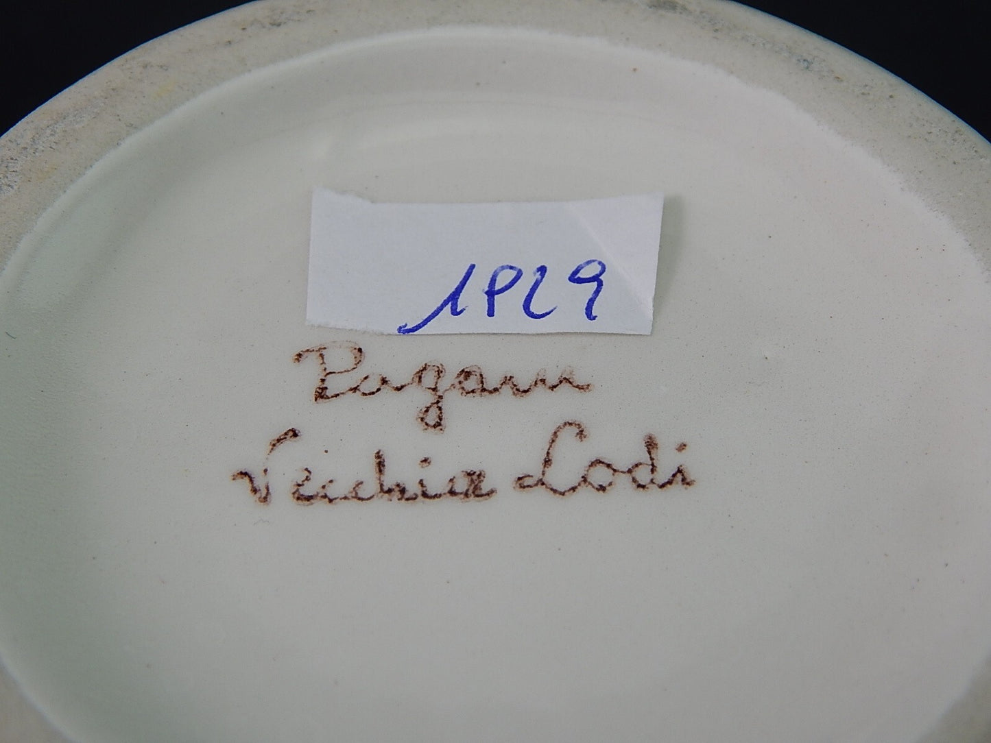 VINTAGE ALBARELLO VASO MAIOLICA CERAMICA PAGANI VECCHIA LODI DIPINTO MANO #1929