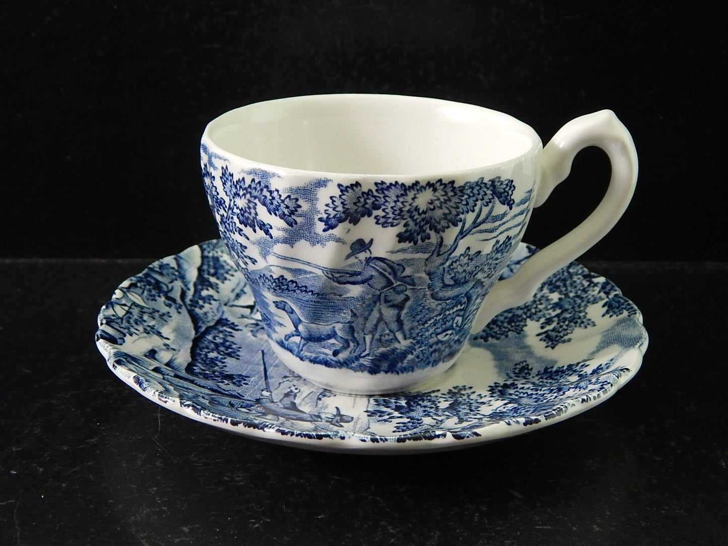 VINTAGE CERAMICA TAZZINA THE HUNTER MYOTT POTTERY ENGLAND IL CACCIATORE #2127