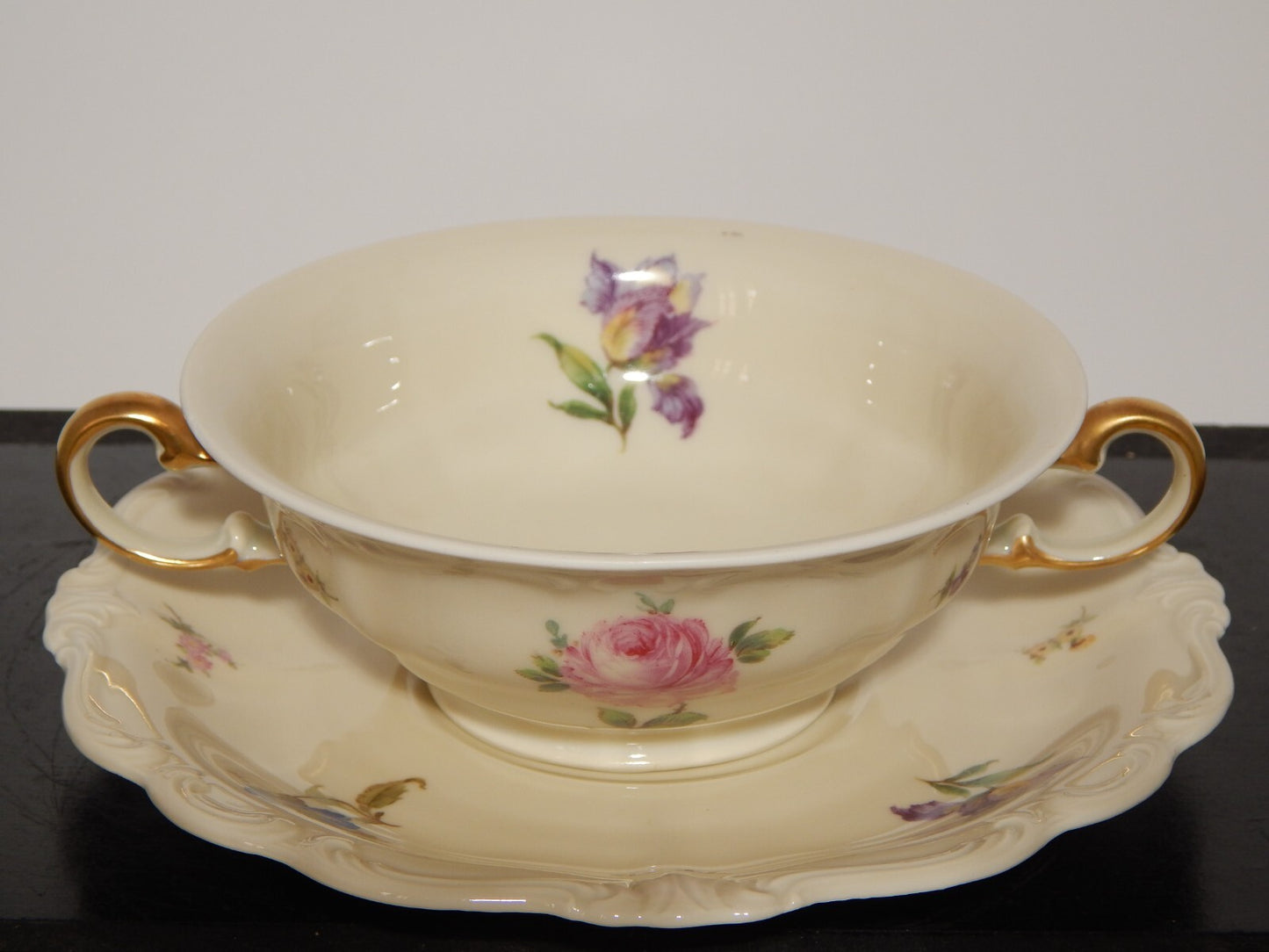 PREZIOSA ROCAILLE ANTICA TAZZA BRODO CONSOMME' PORCELLANA ROSENTHAL POMPADOUR