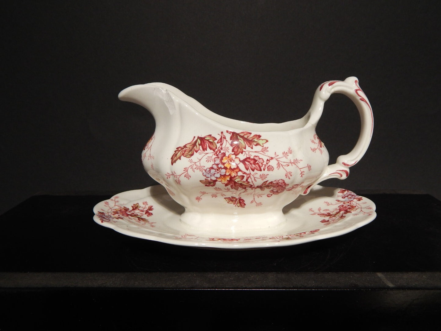 ANTICA SALSIERA BOOTHS DECORO WASHINGTON SEMI-PORCELLANA INGLESE DIFETTI