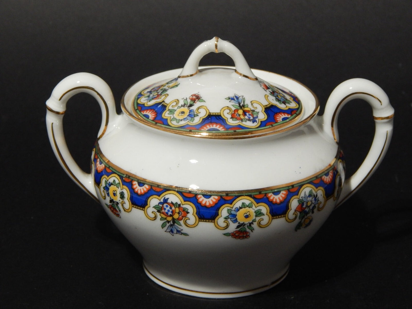 ANTICO SERVIZIO TE' PORCELLANA RICHARD GINORI CARTIGLIO PITTORIA DI DOCCIA