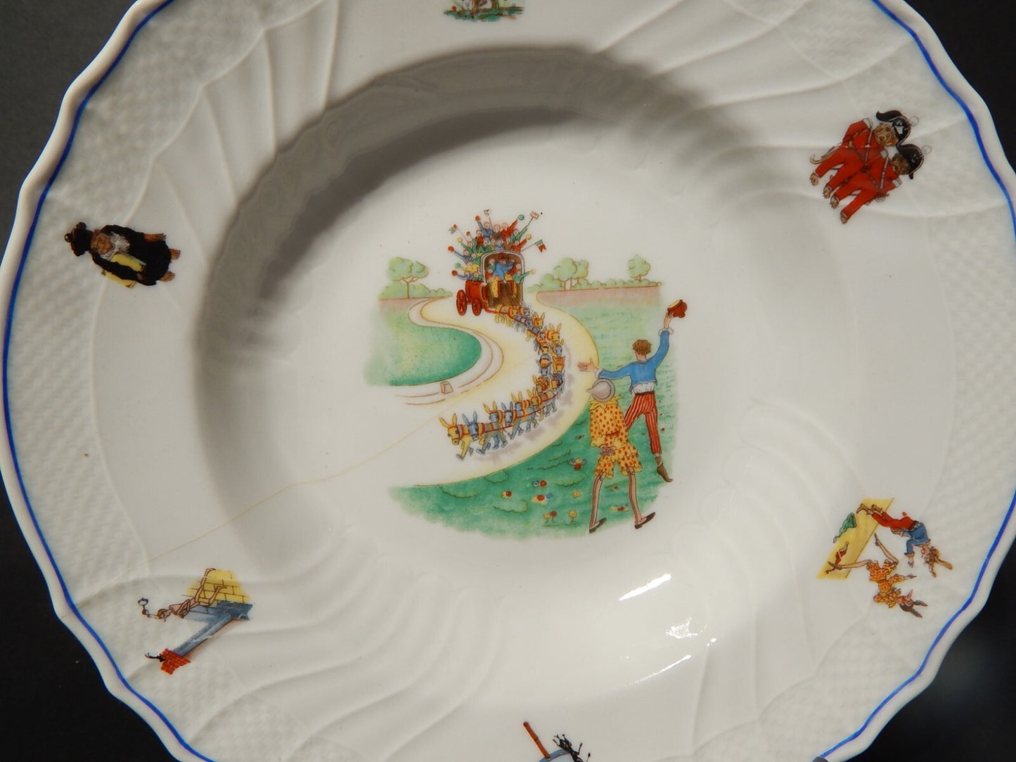 ANTICO PIATTO PORCELLANA RICHARD GINORI BAMBINO VECCHIO GINORI PINOCCHIO difetto