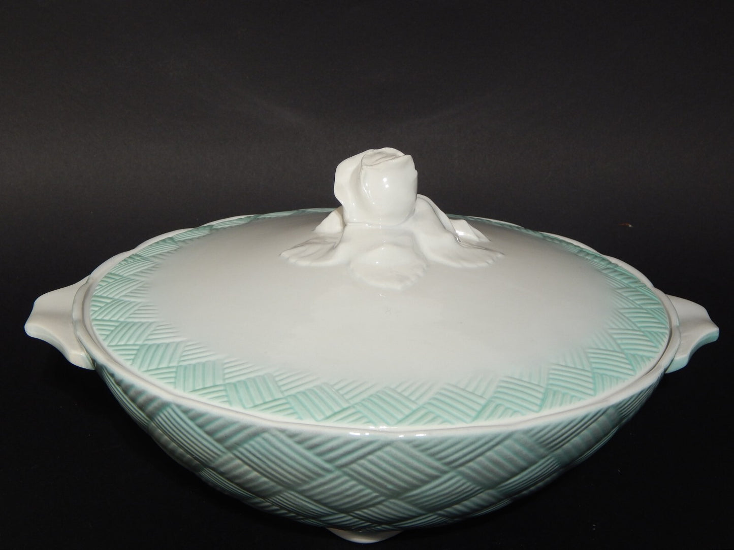 ART DECO CENTROTAVOLA ZUPPIERA BISCOTTIERA CERAMICA GALVANI PORDENONE ANNI '30 #