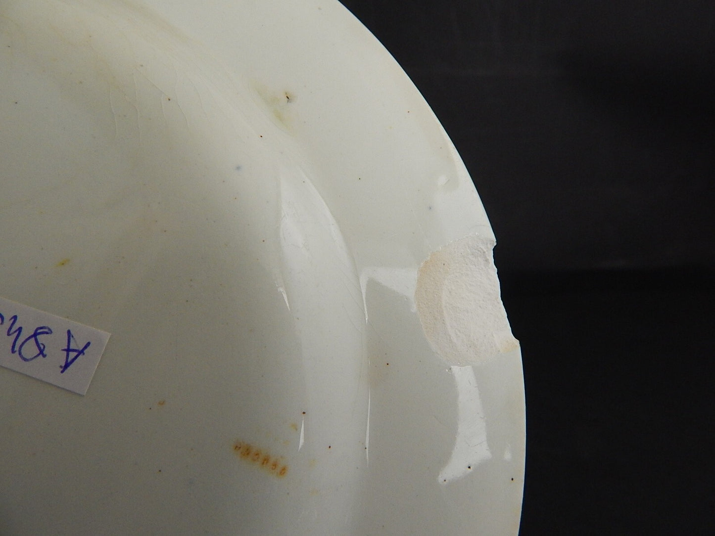 ANTICO RARO PIATTO CERAMICA VERBANUM LAVENO MARCHIO INCUSSO PAESAGGIO ORIENTALE