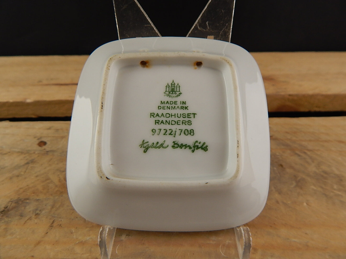 ROYAL COPENHAGEN BING&GRONDAHL PLAQUETTE PIATTINO PORCELLANA RAADHUSET RANDERS