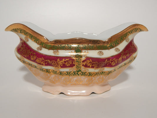 ANTICA SALSIERA PER PESCE IN STILE PORCELLANA IMPERIALE MARCHIO VIENNA AUSTRIA