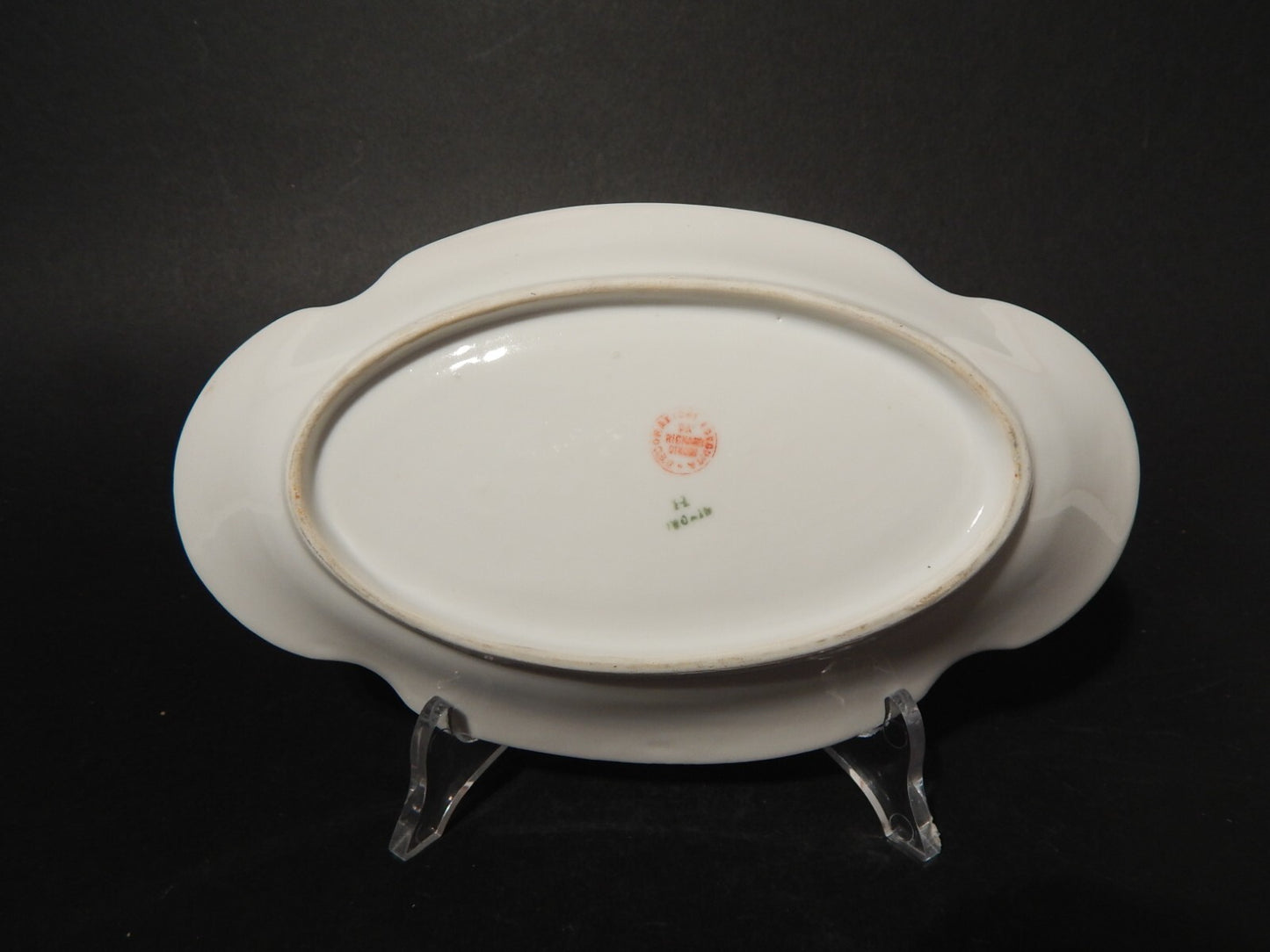 ANTICA RAVIERA VASSOIO PORCELLANA GINORI LIBERTY DECORO ROSA E ORO