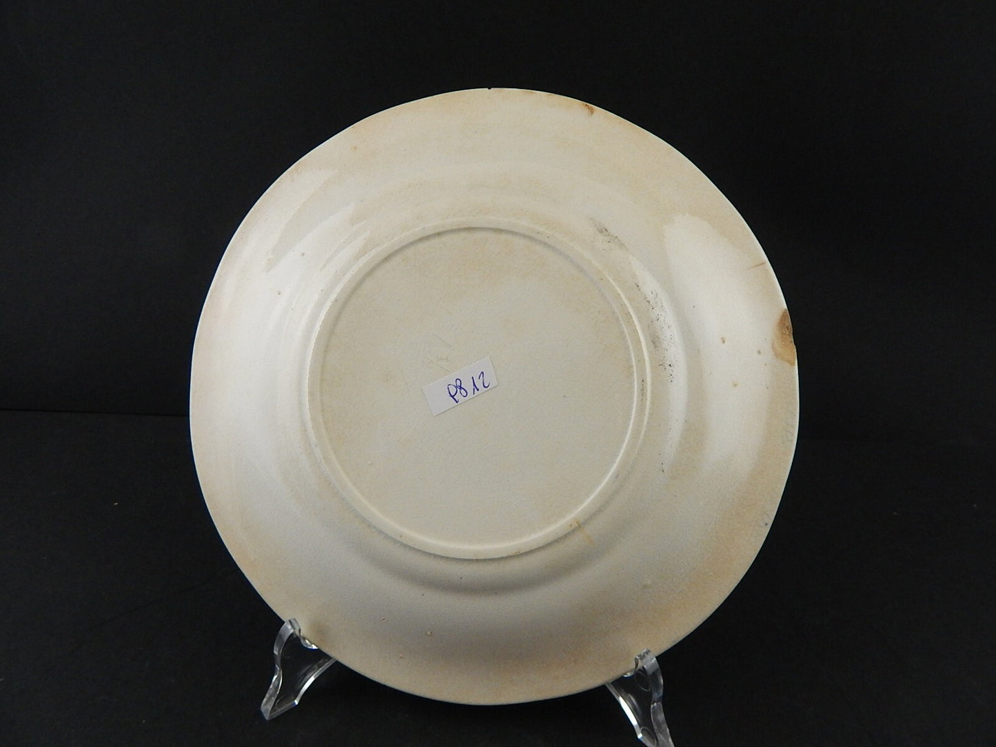 ANTICO PIATTO UMORISTICO CERAMICA FRANCESE SECONDA META' 800 IL CACCIATORE #9812