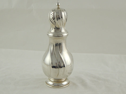PREZIOSO SPARGI ZUCCHERO PUNZONE ARGENTO 925 ANNI '30 SOLID SILVER SUGAR SHAKER