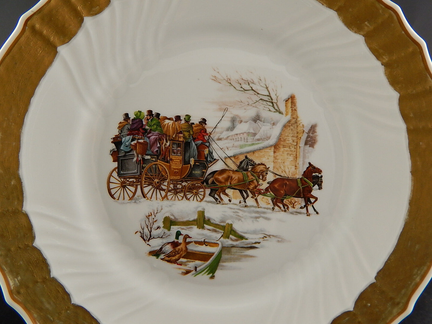 RICHARD GINORI PORCELLANA PIATTO VECCHIO GINORI COLLEZIONE CARROZZA CAVALLI ###