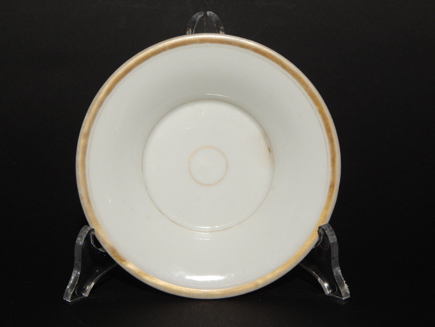 ANTICA PREZIOSA TAZZA PORCELLANA BIANCA E ORO IMPERO GINORI DOCCIA META' 800