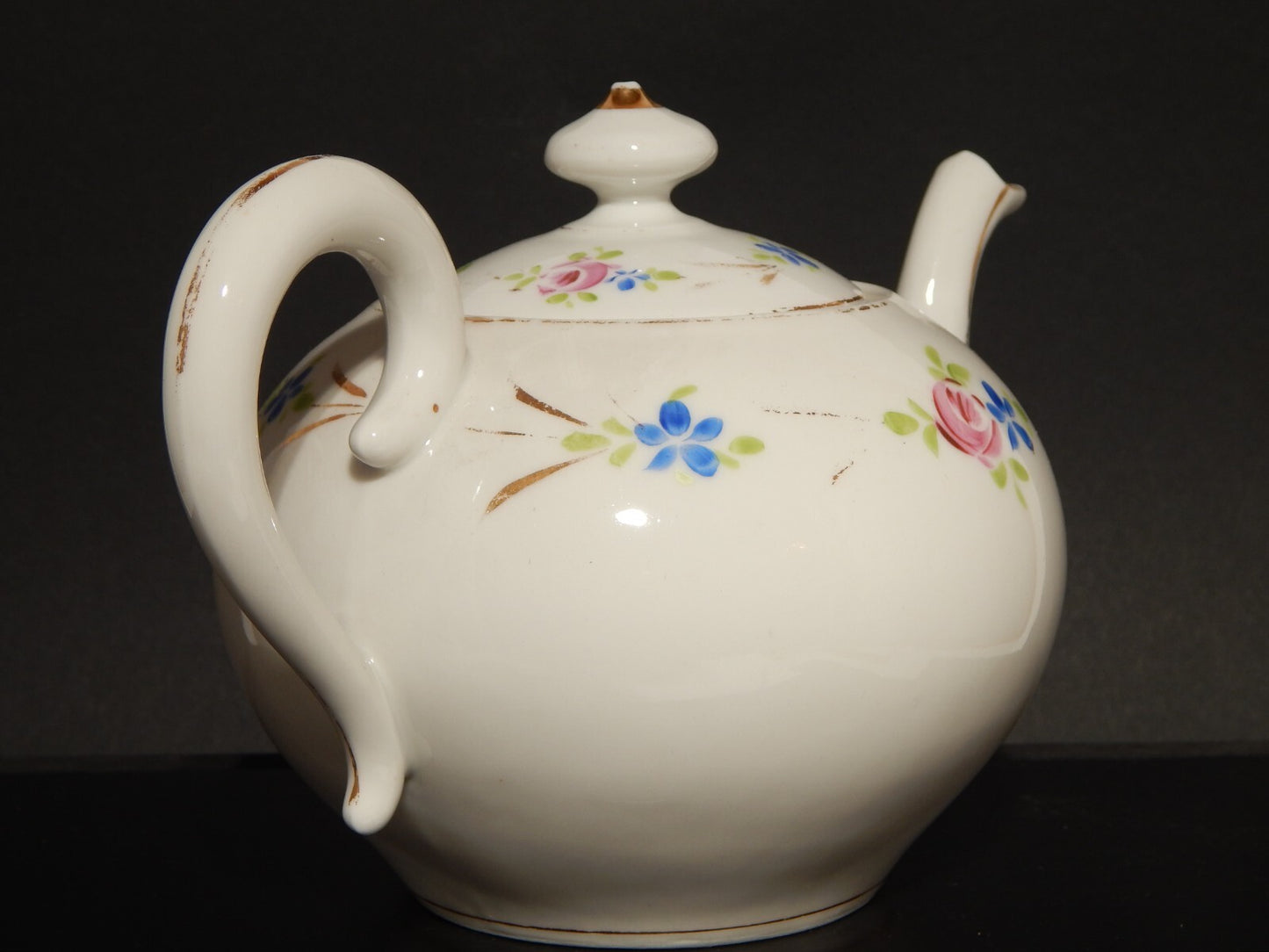 ANTICA GRANDE PREZIOSA TEIERA PORCELLANA VECCHIO PARIGI FINE 1800 SECONDO IMPERO