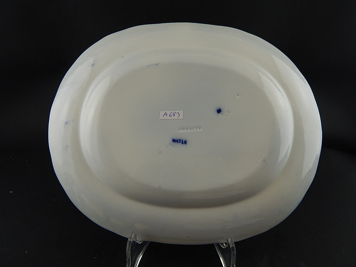 ANTICO VASSOIO RAVIERA CERAMICA WEDGWOOD WATER NYMPH DIPINTO MANO FINE '800 A683