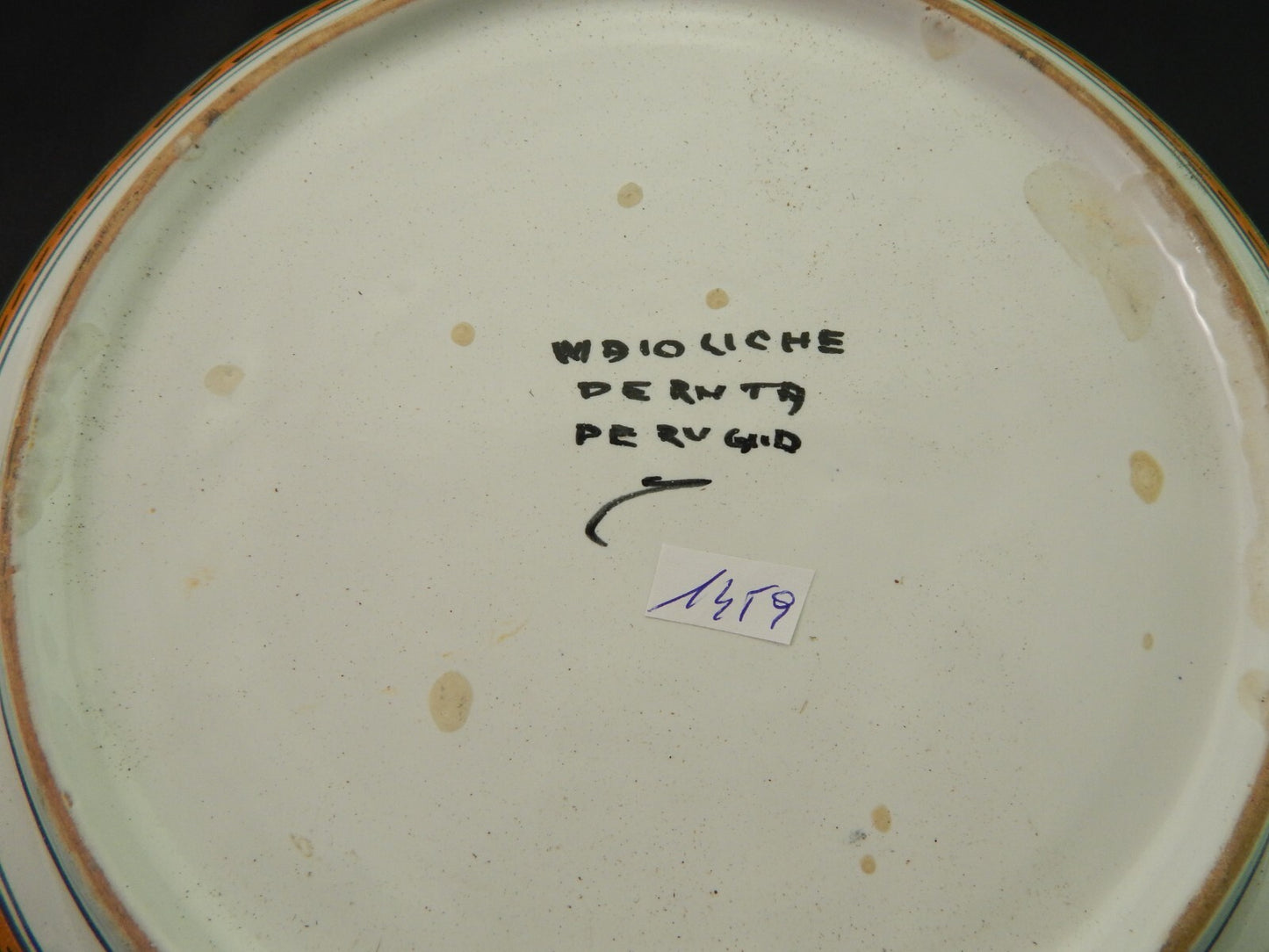 RETRO' CIOTOLA FRUTTIERA CENTROTAVOLA CERAMICA MAIOLICHE DERUTA PERUGIA '900