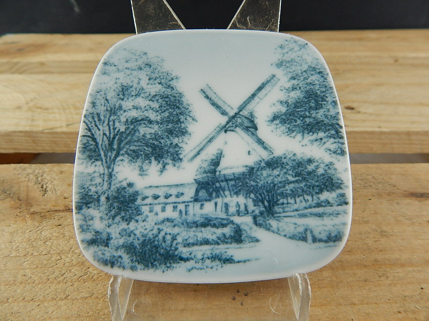 ROYAL COPENHAGEN BING&GRONDAHL PLAQUETTE PIATTO PORCELLANA DYBBOL MOLLE MULINO