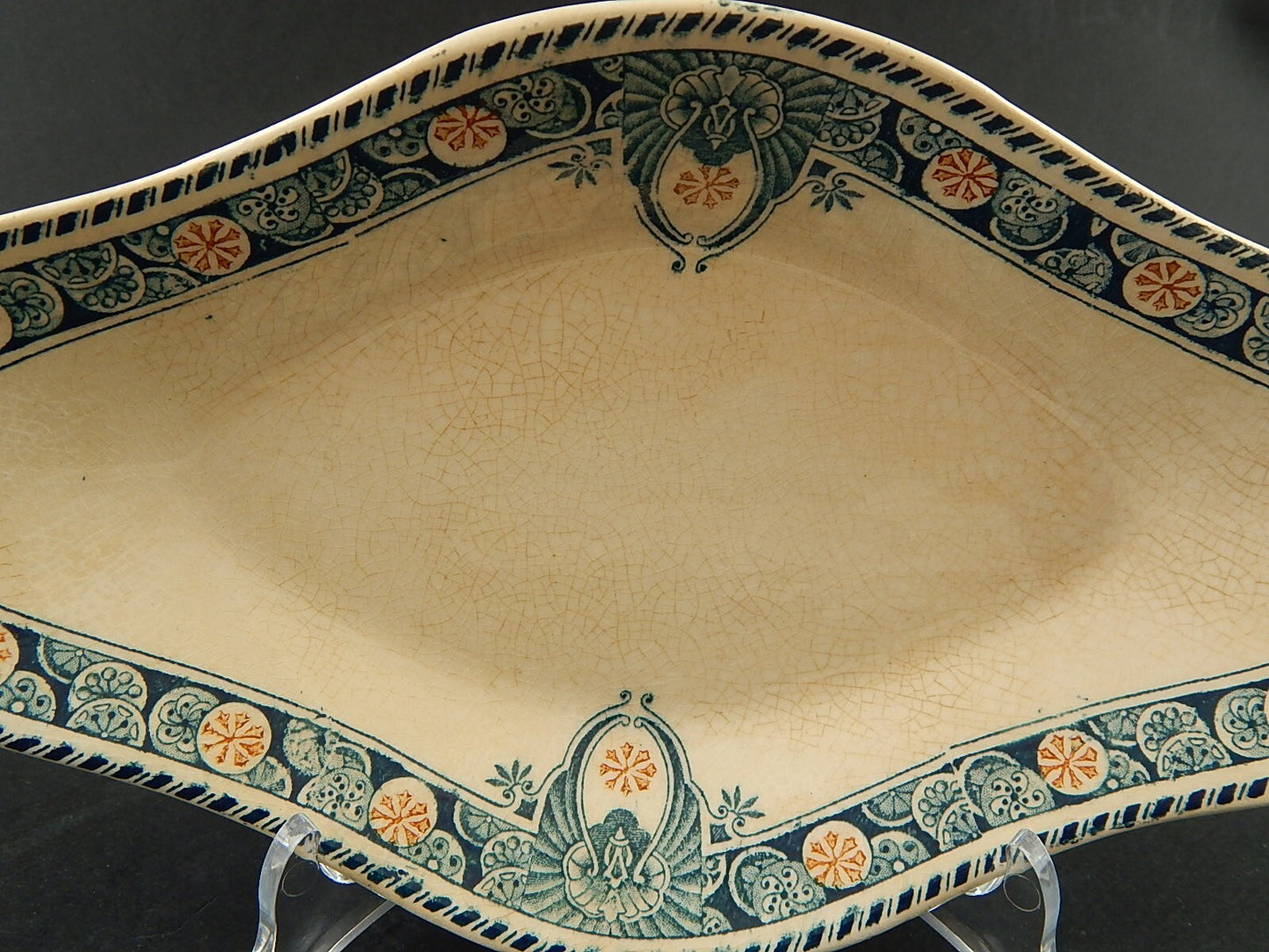 ANTICA RAVIERA VASSOIO LIBERTY CERAMICA LONGWY MODELLO LONDRES