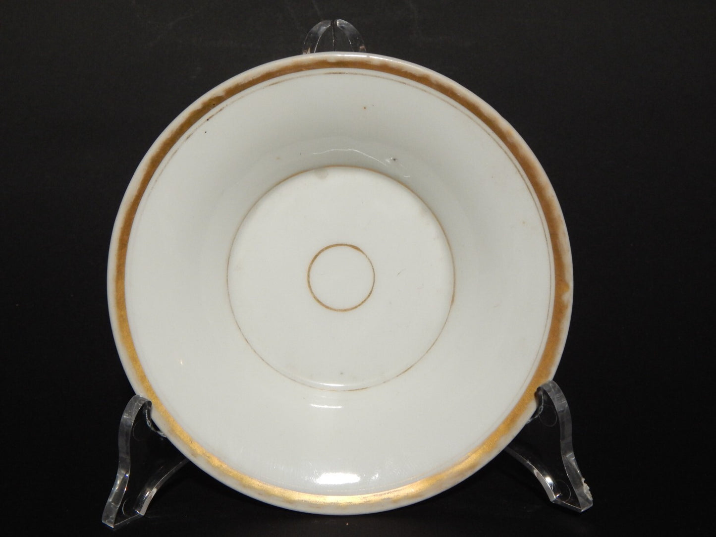 ANTICA PREZIOSA TAZZA PORCELLANA BIANCA E ORO IMPERO GINORI DOCCIA META' 800 #