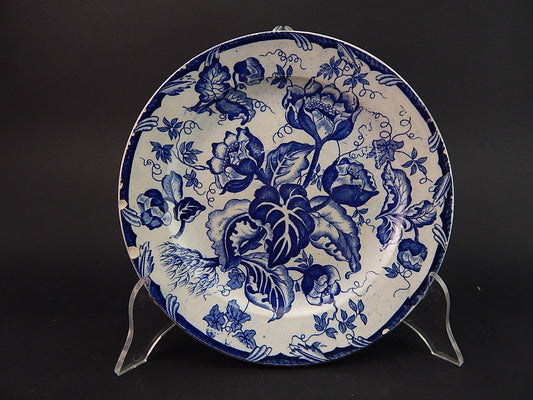 ANTICO PIATTO NINFEE BLU CERAMICA RICHARD MILANO FINE 800 BLUE WATER NYMPH A889