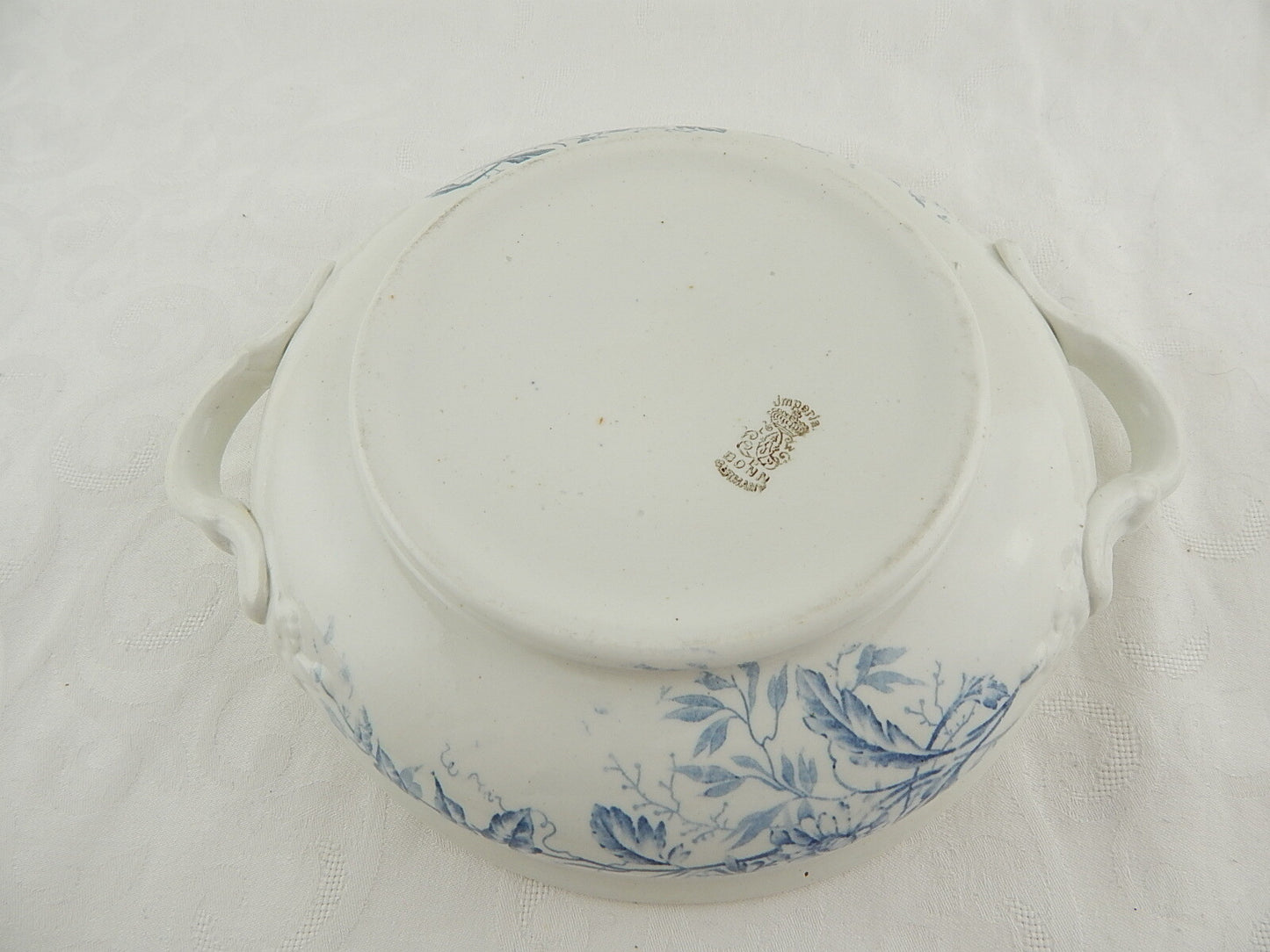 ANTICA IMPERIAL BONN GERMANY SECOLO XIX LEGUMIERA PORCELLANA CERAMICA COLLEZIONE