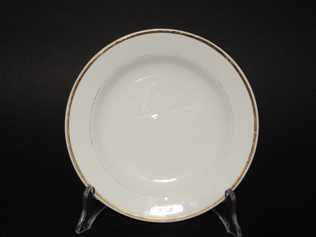 ANTICO SERVIZIO 18 PIATTI CERAMICA RICHARD MILANO FINE 800 BIANCO E ORO IMPERO